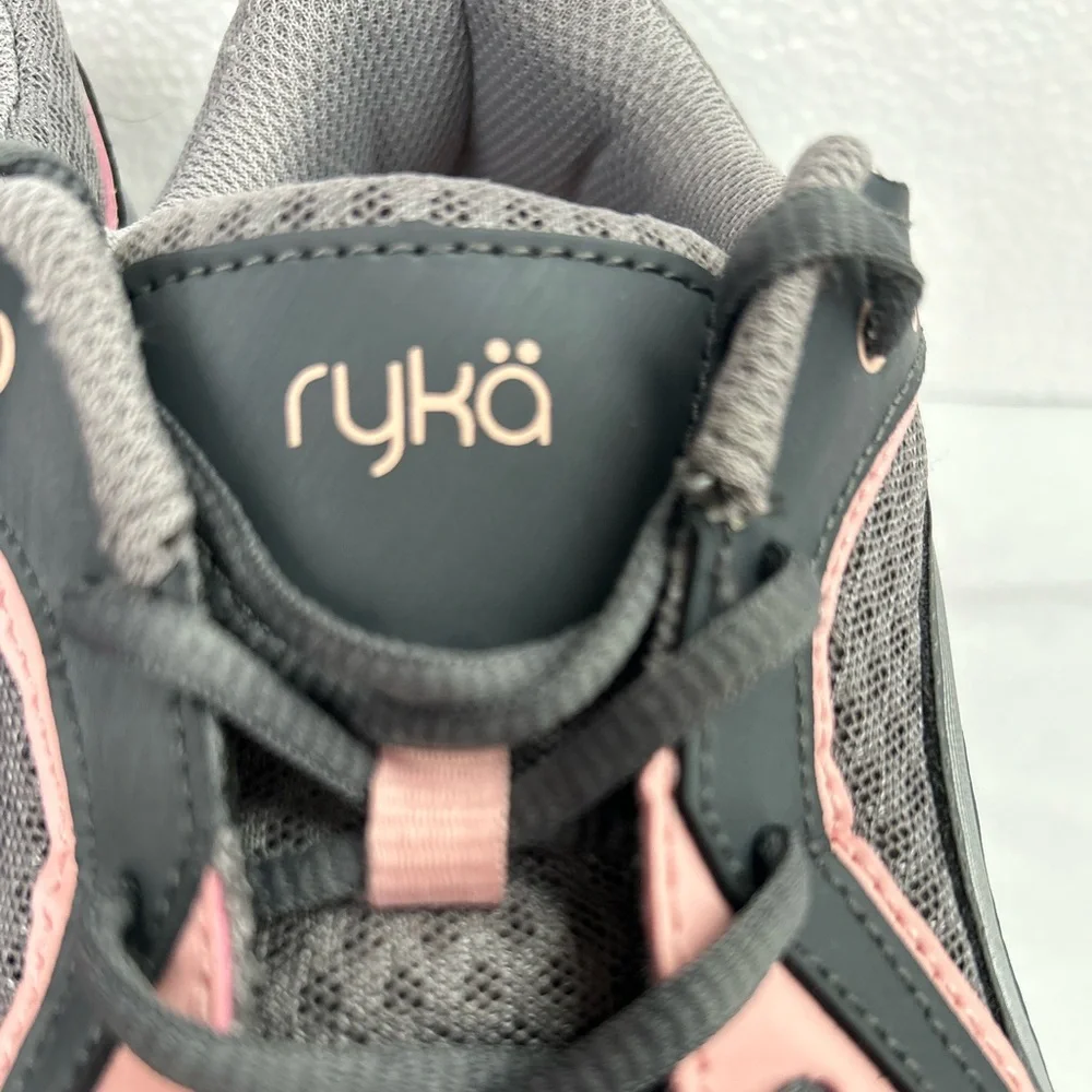 NWOB Ryka Women's Sky Walk Walking Gray and Pink Athletic Sneakers‎ - Size 10